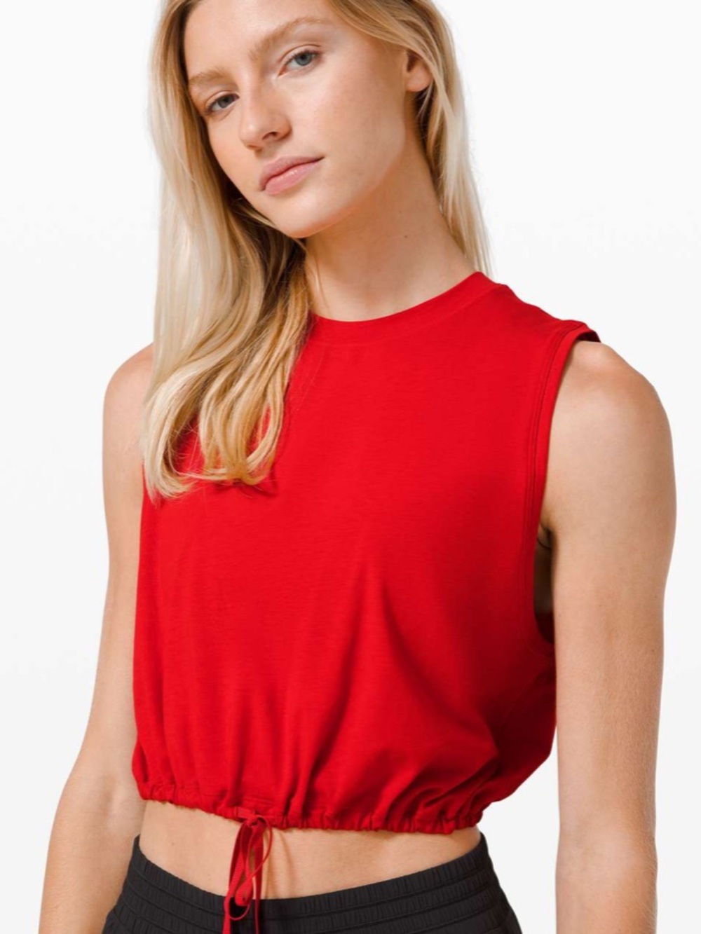 lululemon athletica Drawstring Crop Tank - Red